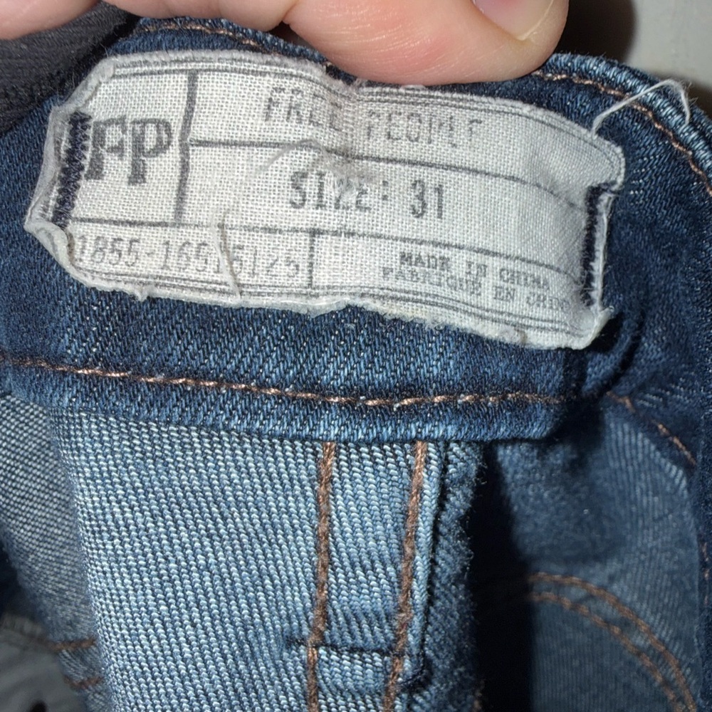Feee People Dark Wash Denim Overalls - Picture 4 of 4